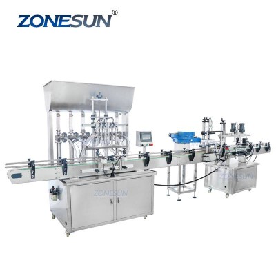 Zonesun Zs-fal180ap Automatic Peanut Ejuice Bottle Filling Capping For Glass Bottle Cream Assembly Machine Vibrator